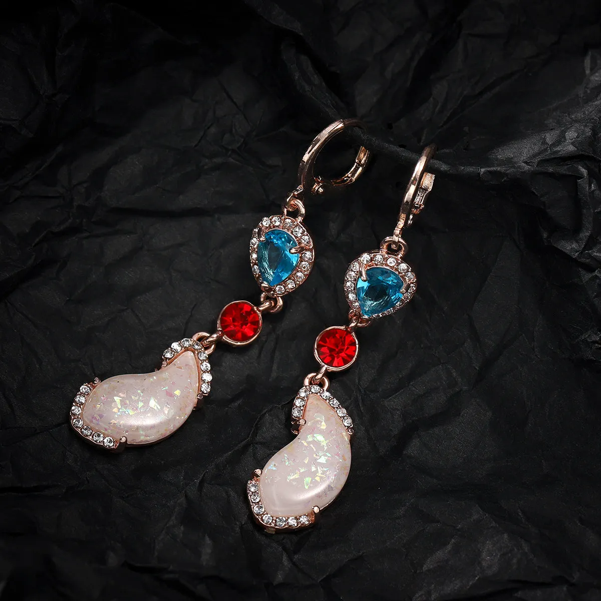 Crystal & Cubic Zirconia Geometric Huggie Earrings