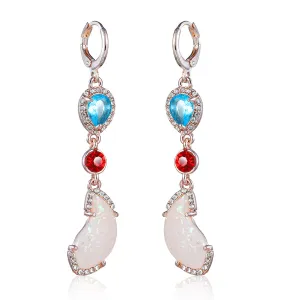 Crystal & Cubic Zirconia Geometric Huggie Earrings
