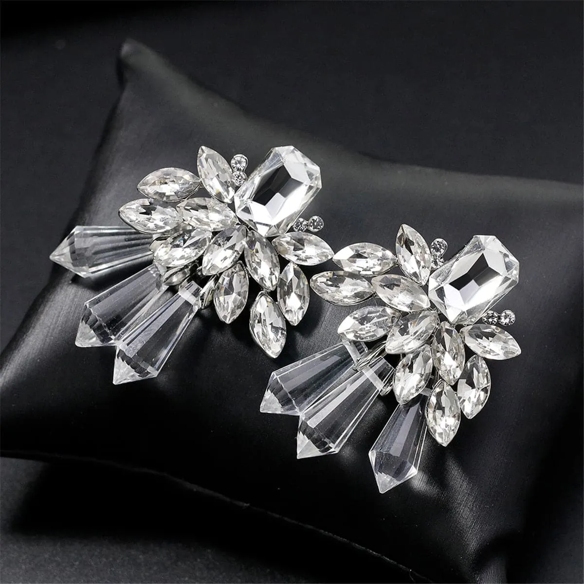 Crystal & Cubic Zirconia Statement Drop Earrings