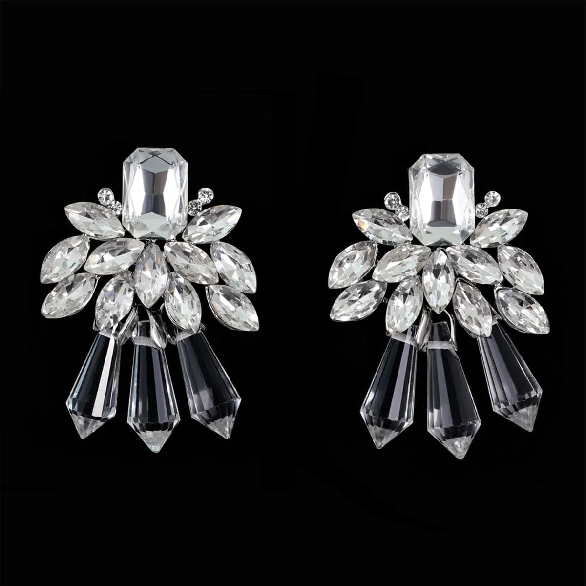 Crystal & Cubic Zirconia Statement Drop Earrings