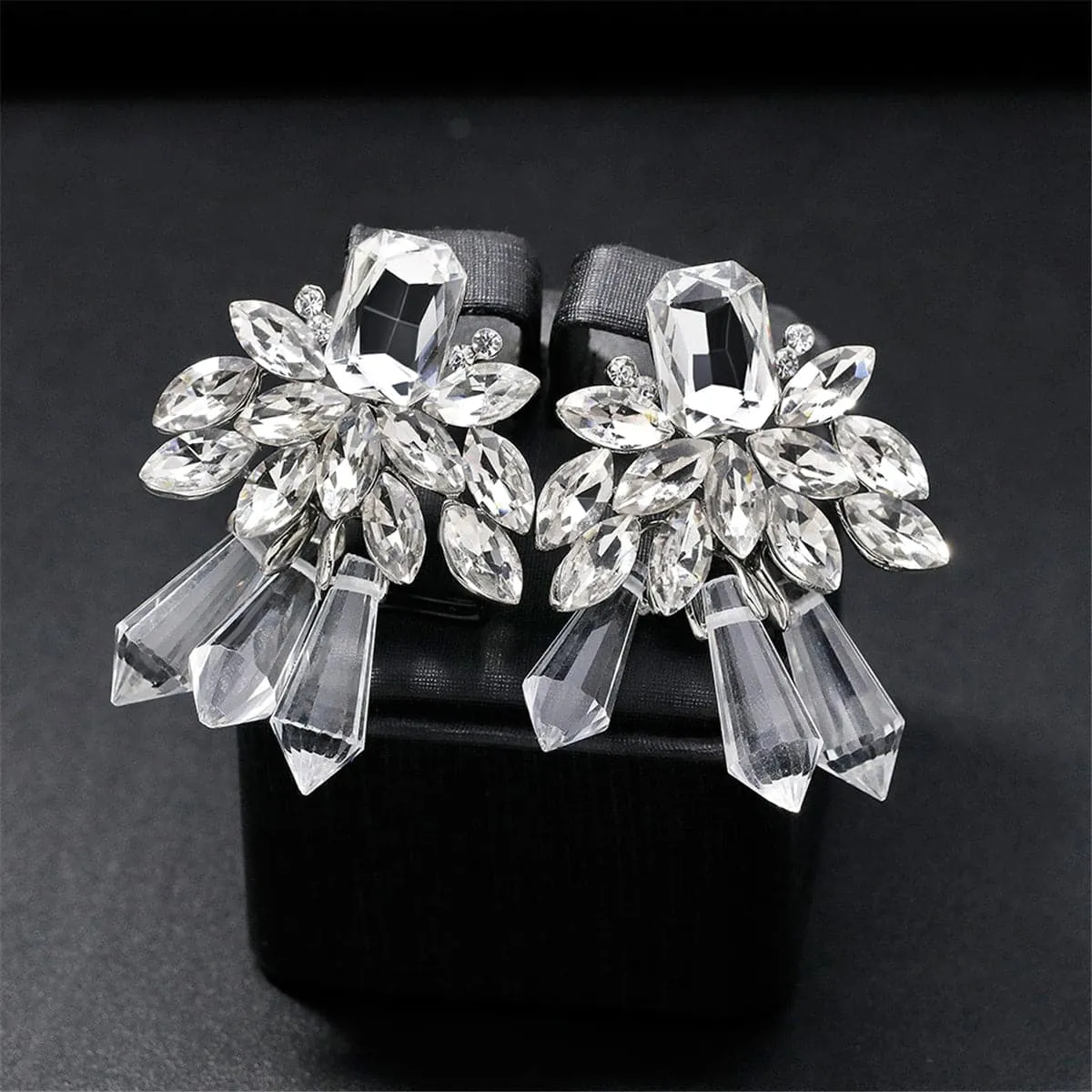 Crystal & Cubic Zirconia Statement Drop Earrings