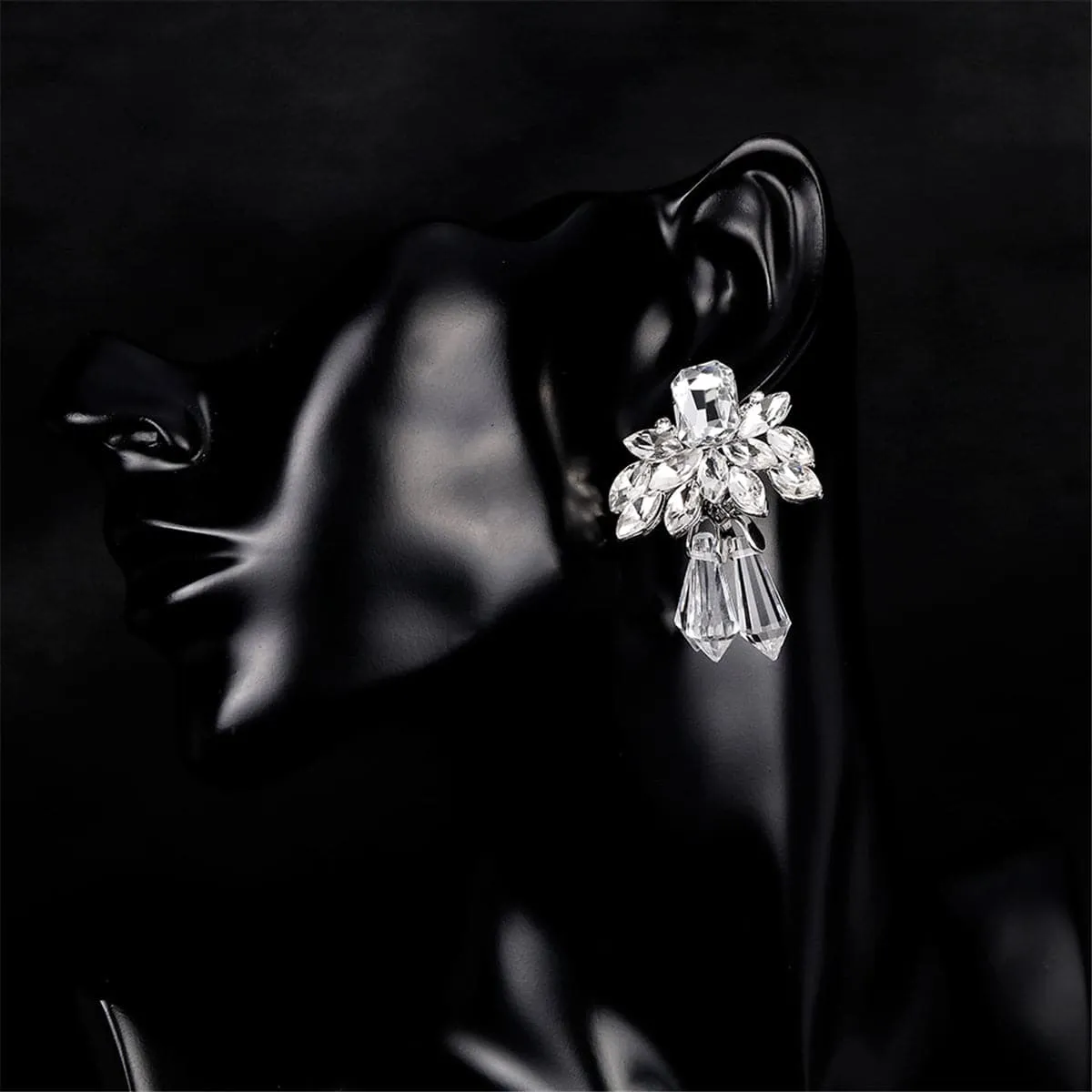 Crystal & Cubic Zirconia Statement Drop Earrings