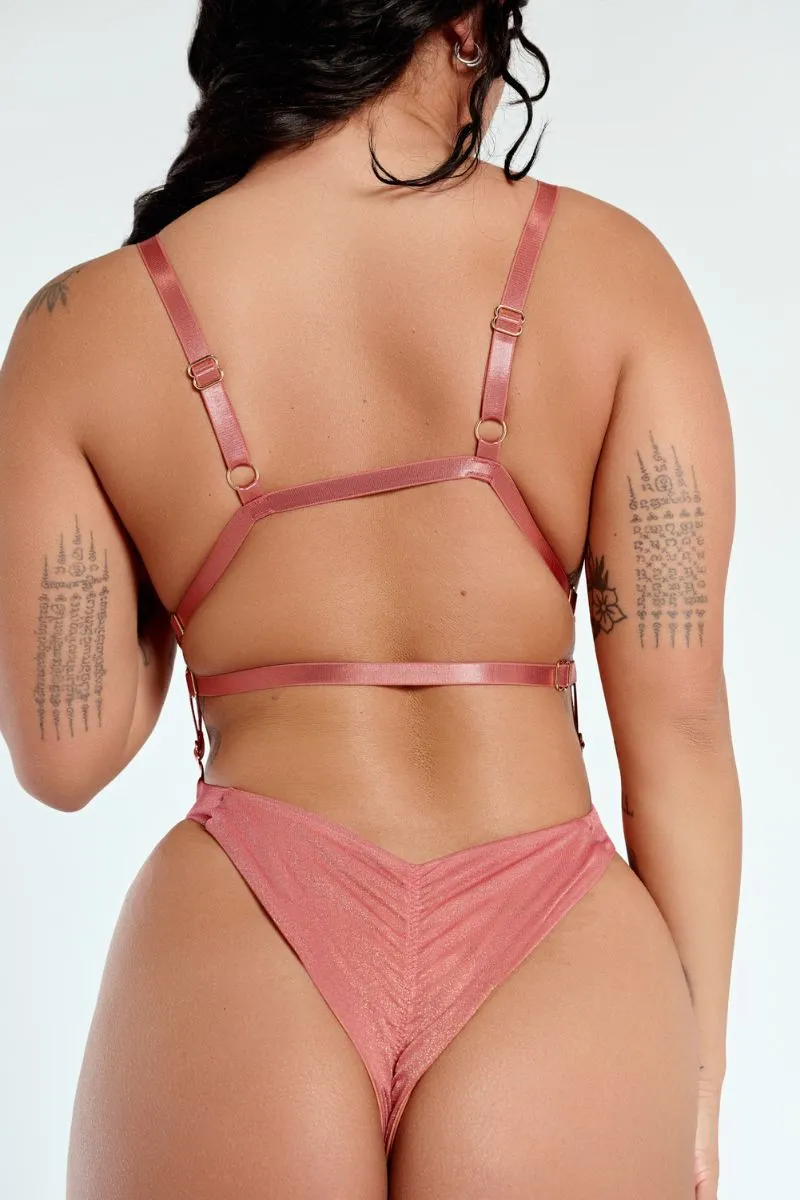 CXIX Aphrodite Sparkle Bodysuit - Melody Coral