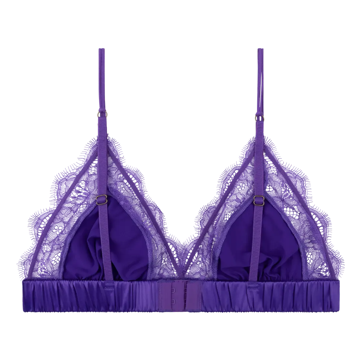 Delicate triangle bralette - LOVE LACE PURPLE