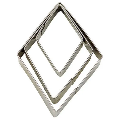Diamond Cookie Cutters Set of 3: 3.2, 4.9, 7cm