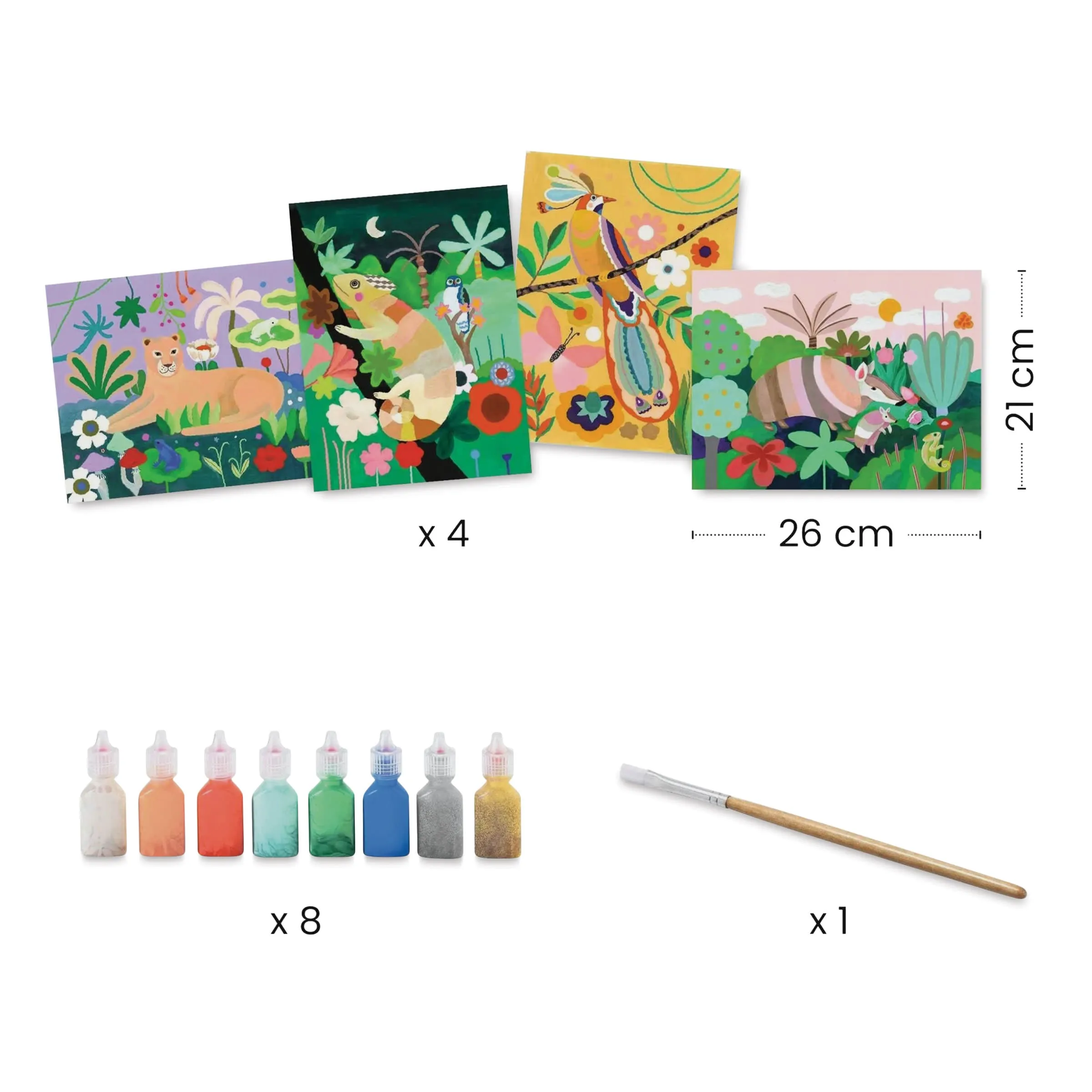 DJECO Le Grand Artist Tropical 3D Painting Activity Kit