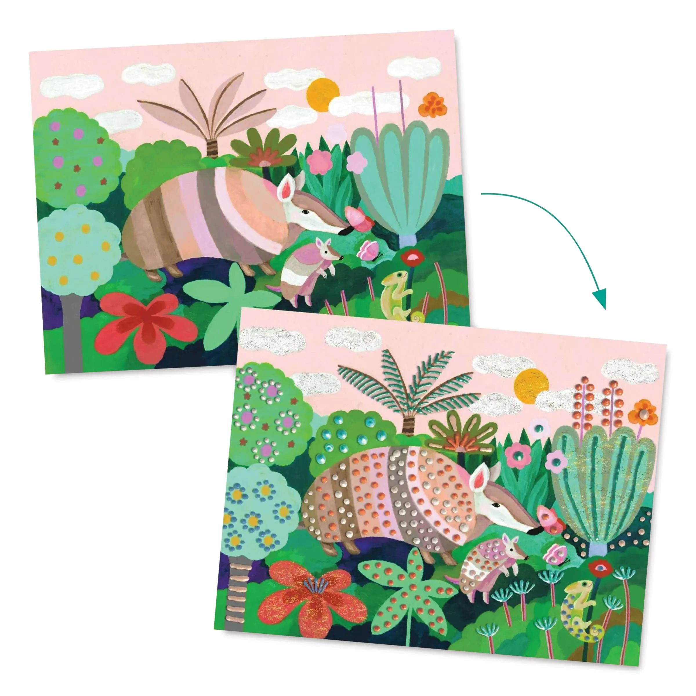 DJECO Le Grand Artist Tropical 3D Painting Activity Kit