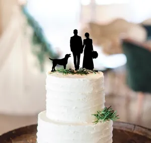 Dog Wedding Cake Topper Rare Breeds Custom Couple Silhouette Dog Pet Wedding Cake Topper