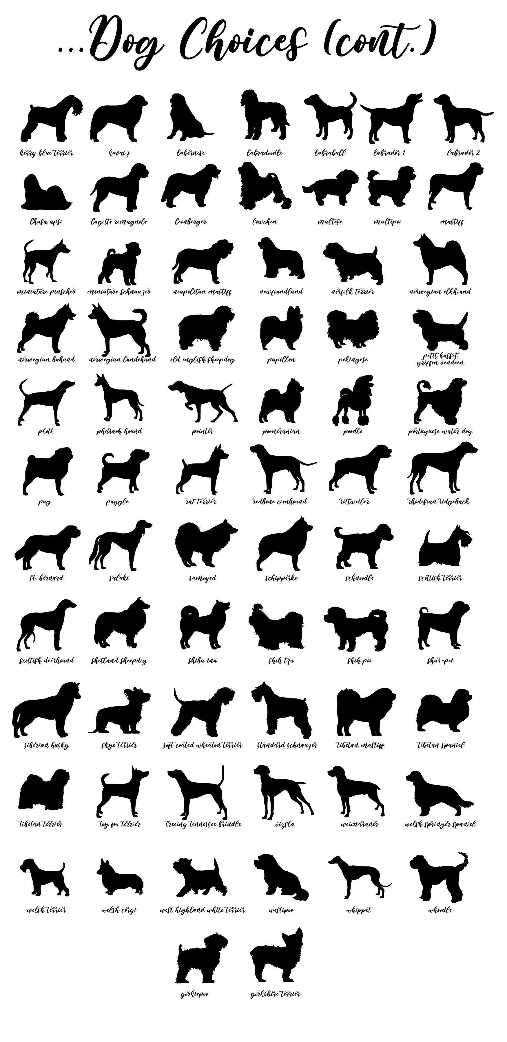 Dog Wedding Cake Topper Rare Breeds Custom Couple Silhouette Dog Pet Wedding Cake Topper