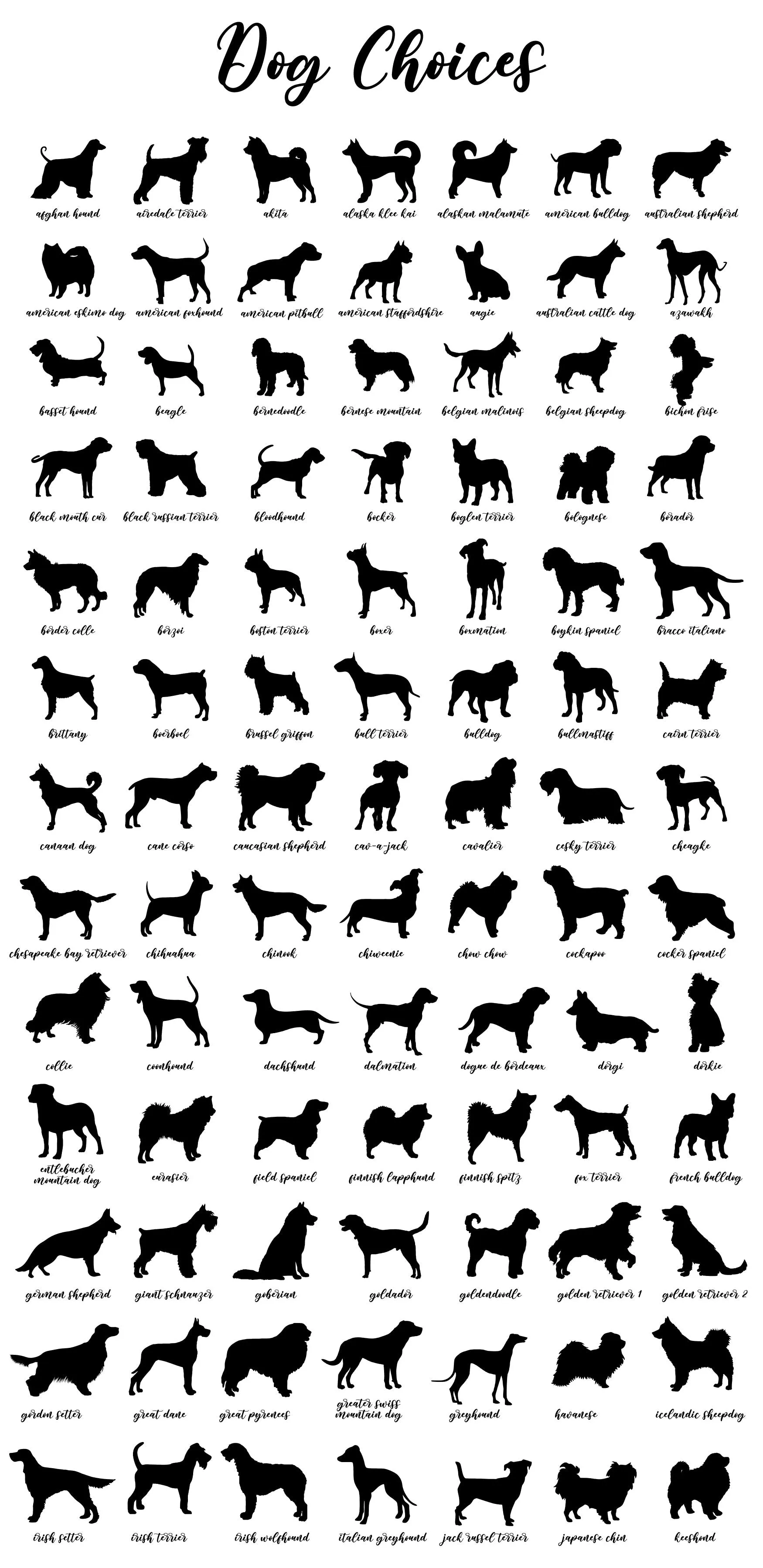 Dog Wedding Cake Topper Rare Breeds Custom Couple Silhouette Dog Pet Wedding Cake Topper