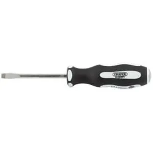 Draper Pound Thru' Plain Slot Soft Grip Screwdrivers, 5.5 X 75Mm Dr-35176