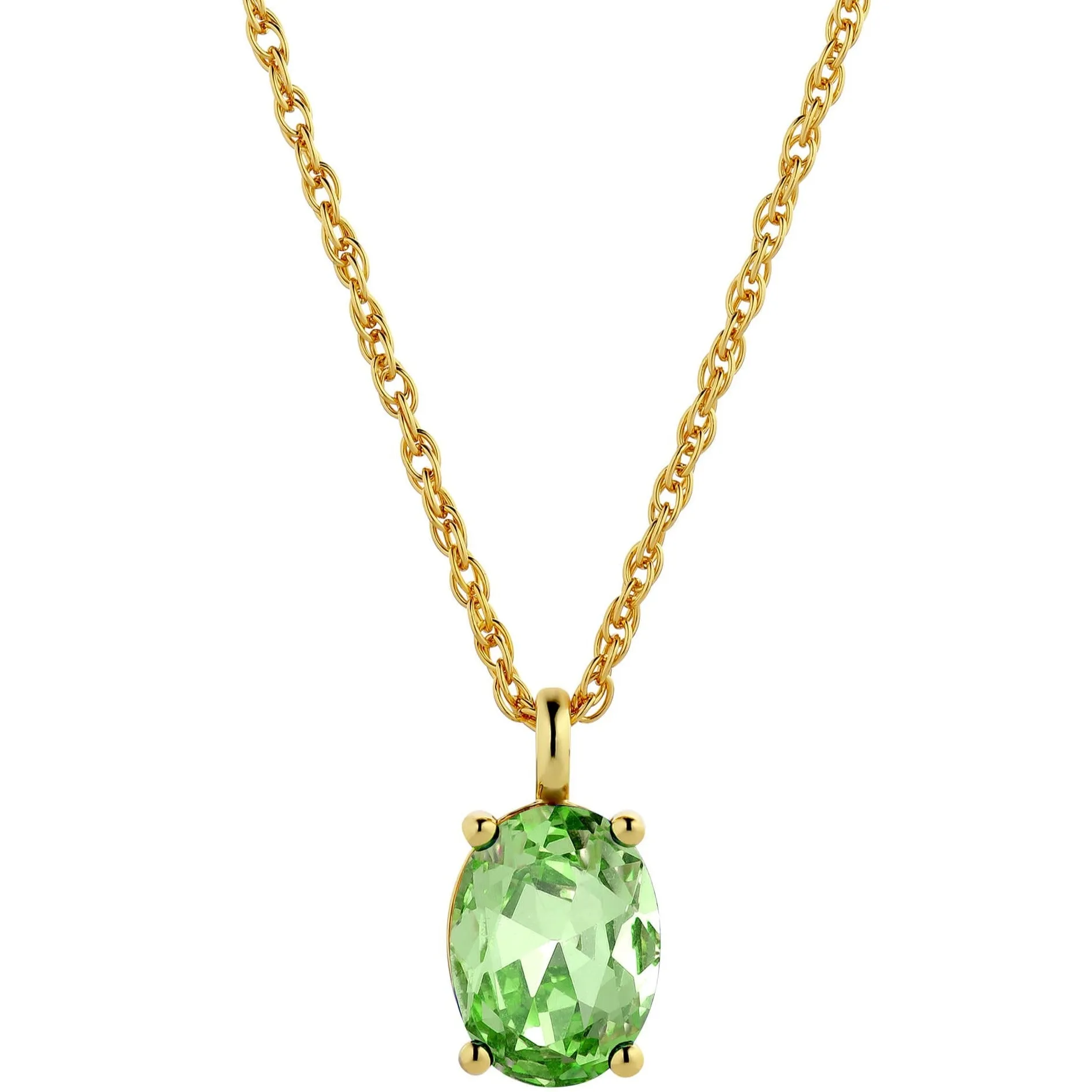 Dyrberg Kern Barga Gold Necklace - Light Green