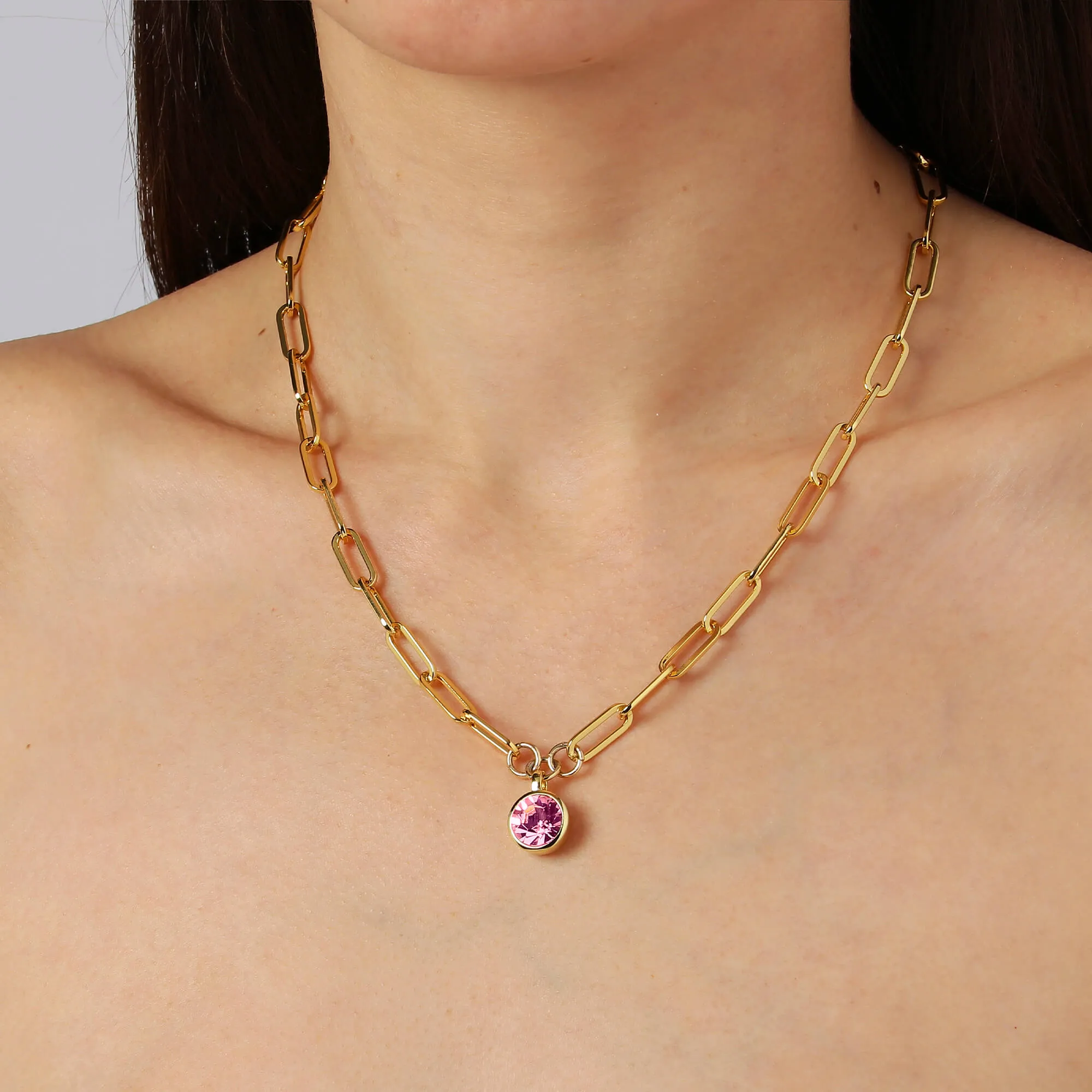 Dyrberg Kern Lisanna Gold Necklace - Light Rose