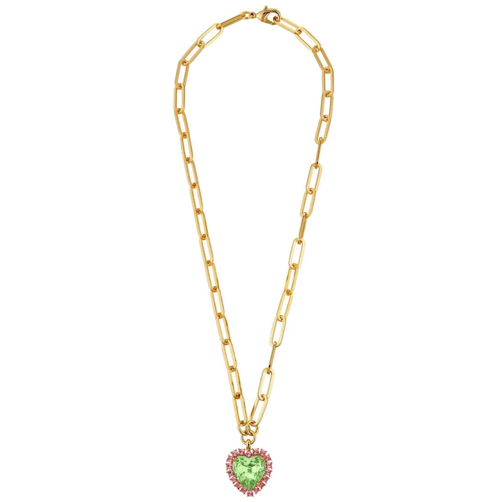 Dyrberg Kern Simona Gold Necklace - Green Rose
