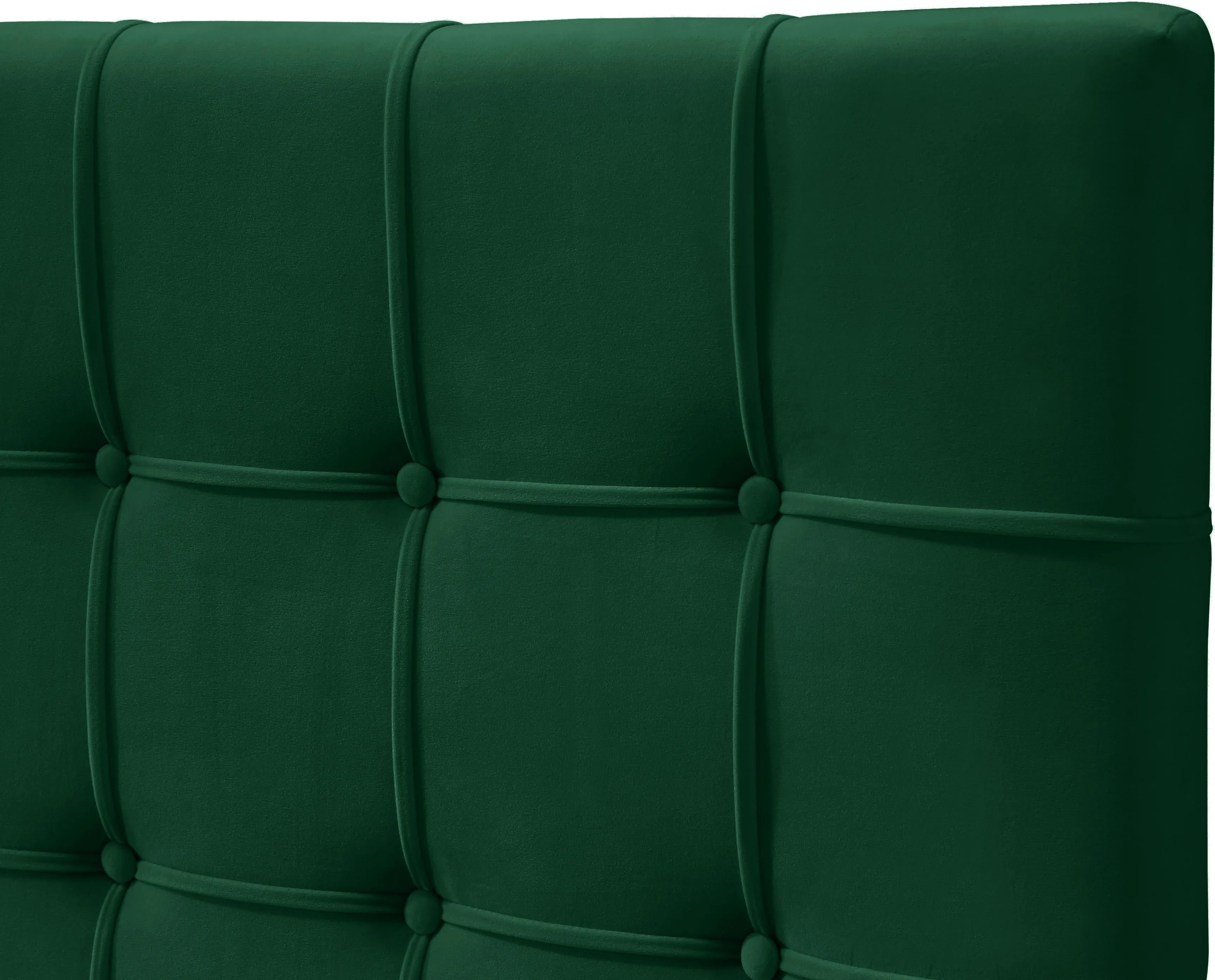 Elly Green Velvet King Bed