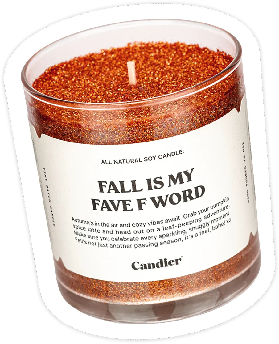 FALL FAVE F WORD CANDLE