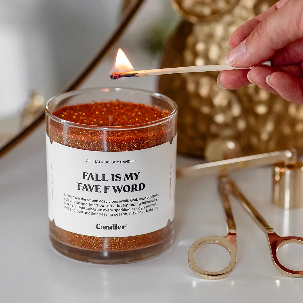 FALL FAVE F WORD CANDLE
