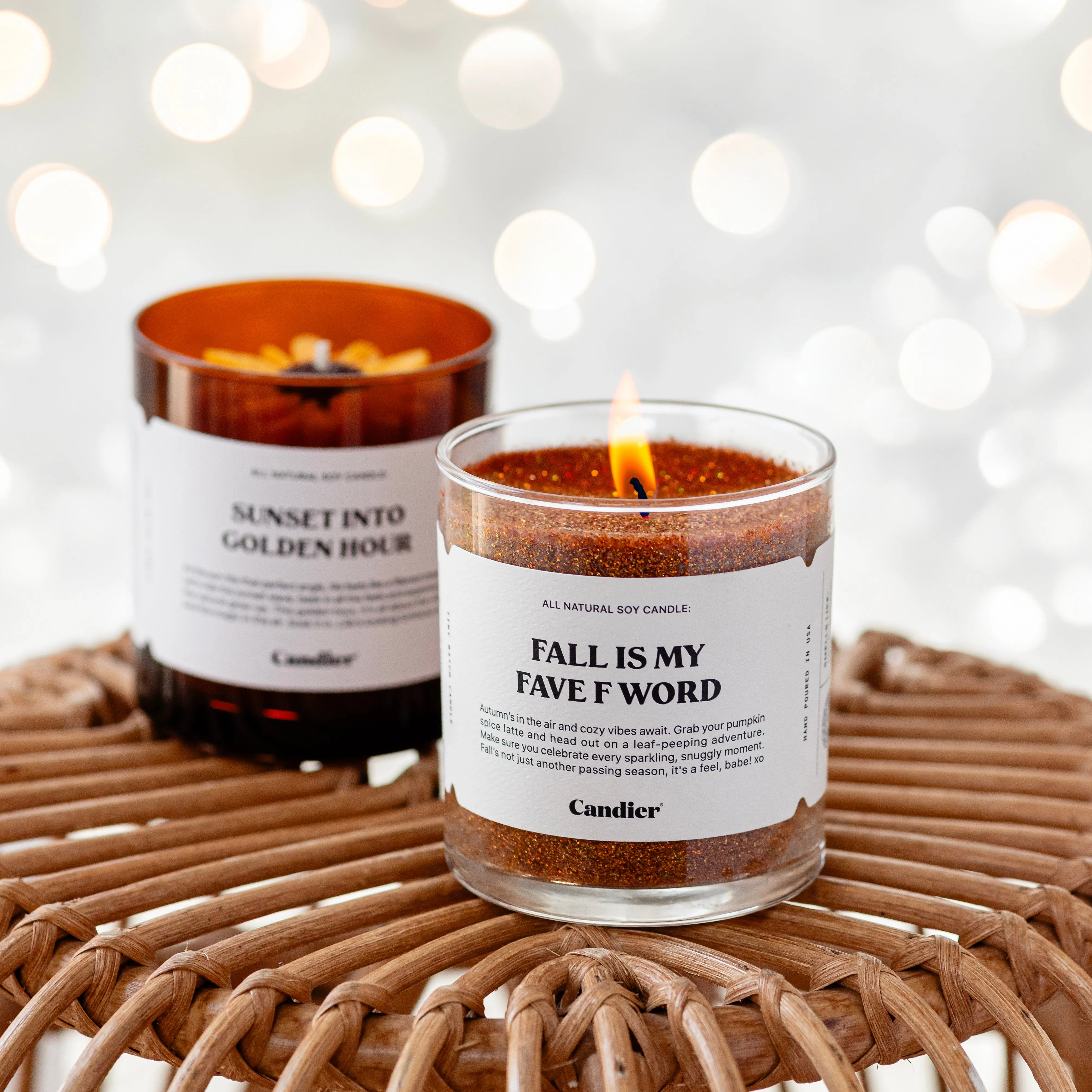FALL FAVE F WORD CANDLE