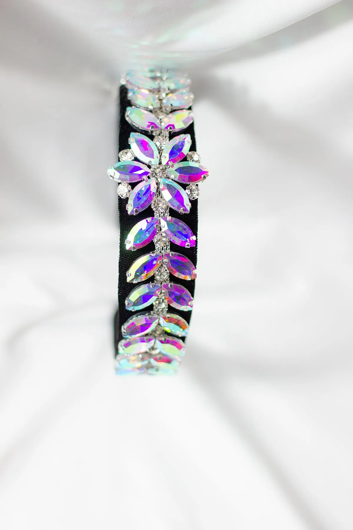 Floral Diamante Velvet Headband