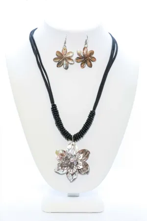 Floral Necklace and Earring Set