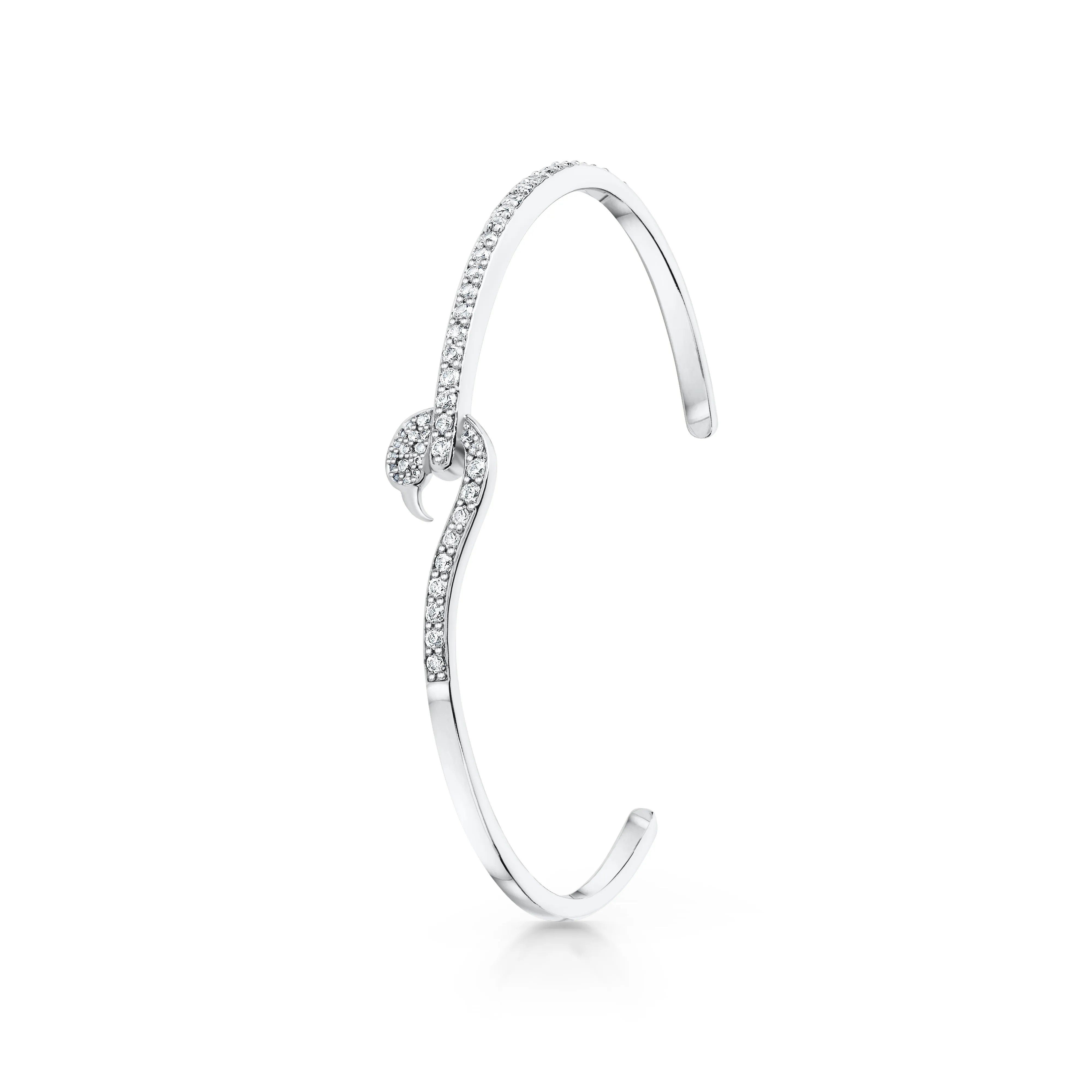 Florence Pave Cuff - Rhodium