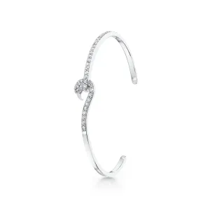 Florence Pave Cuff - Rhodium