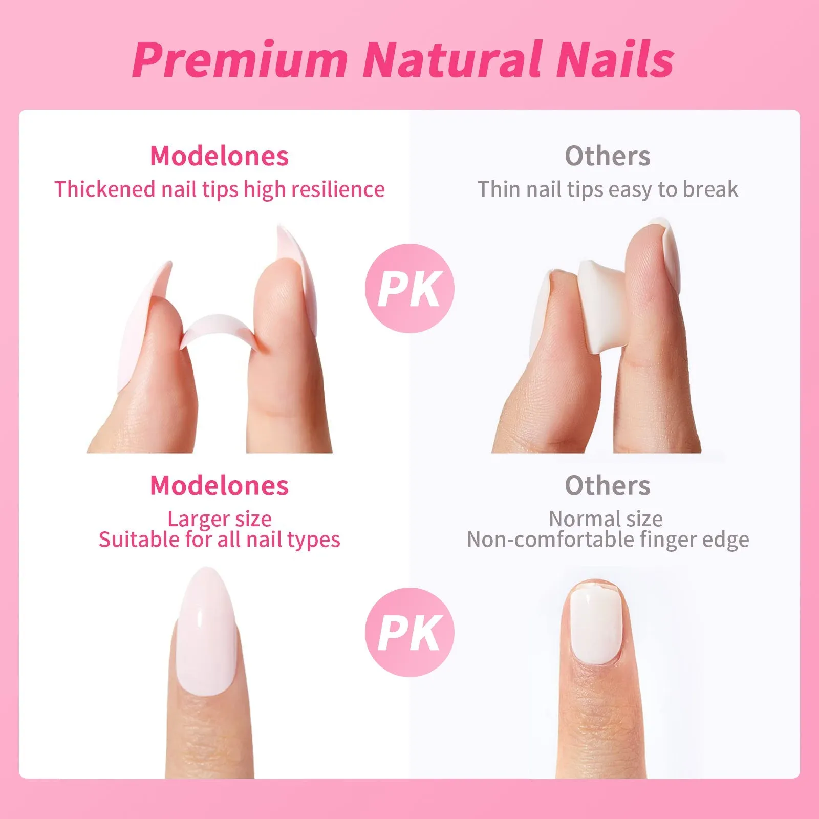 Fofosbeauty 24pcs Press on Nails, Fake Nails, Full Cover Acrylic Nails for Girls Women Kids, Almond New Year Pearl Diamond Red Edge