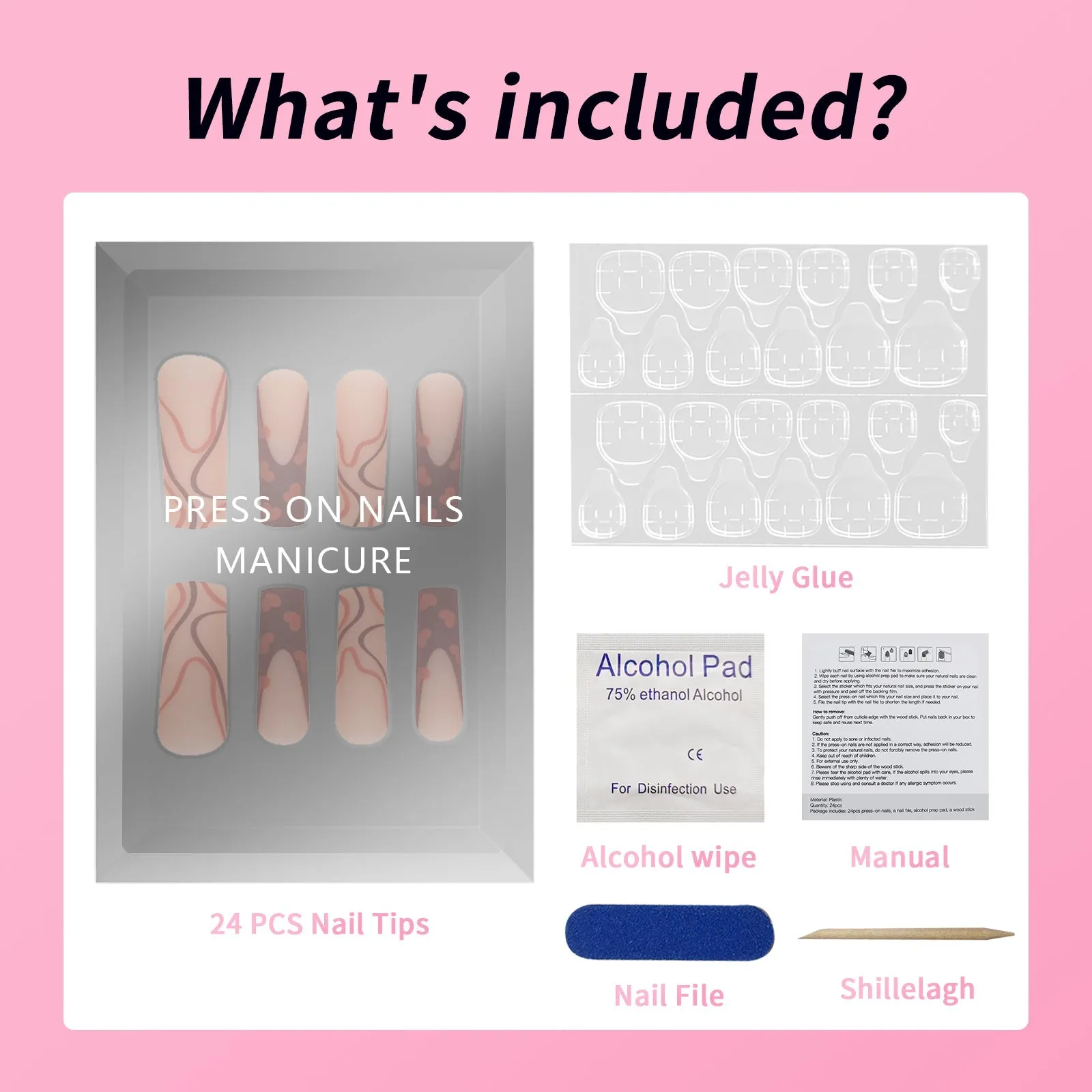 Fofosbeauty 24pcs Press on Nails, Fake Nails, Full Cover Acrylic Nails for Girls Women Kids, Almond New Year Pearl Diamond Red Edge