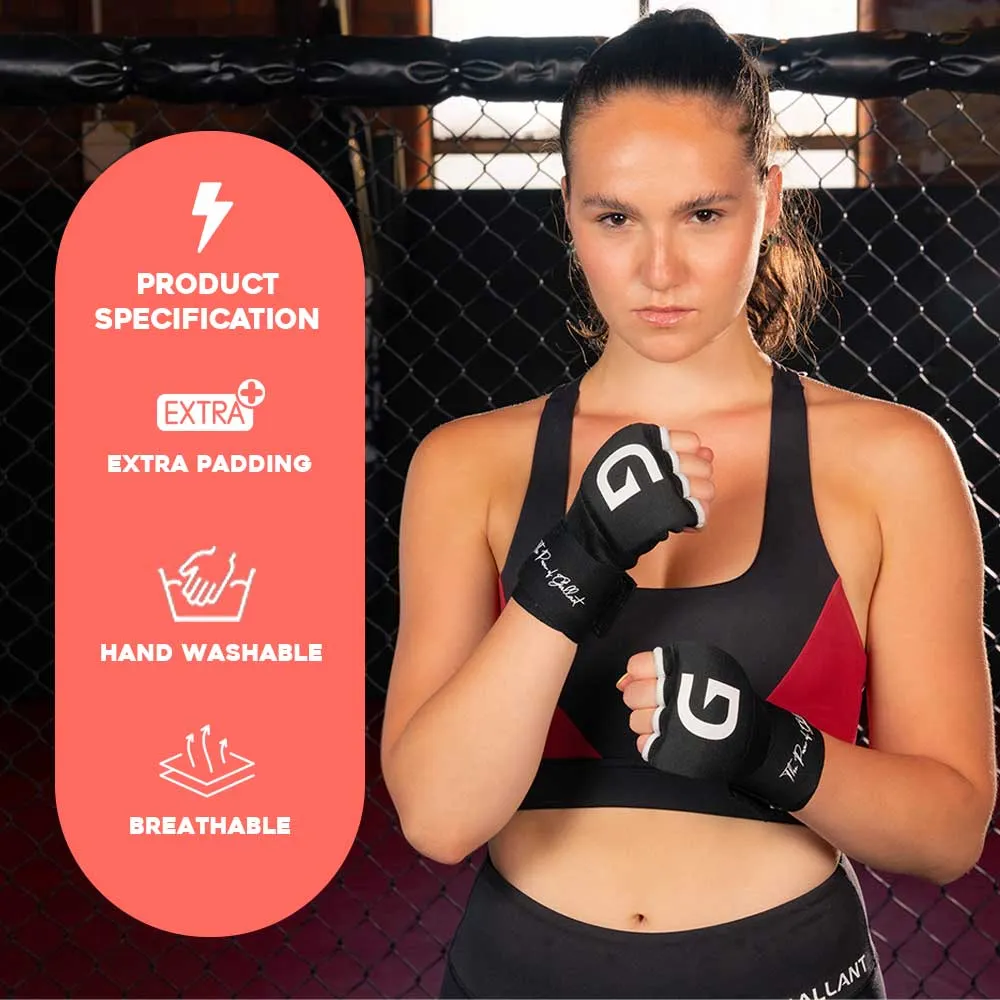 Gallant Heritage Boxing Gel Inner Hand Wrap - Black - Boxing Hand Wraps