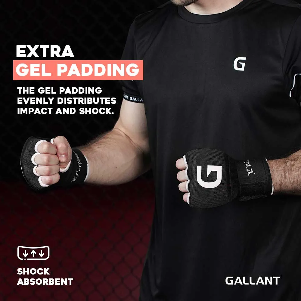 Gallant Heritage Boxing Gel Inner Hand Wrap - Black - Boxing Hand Wraps