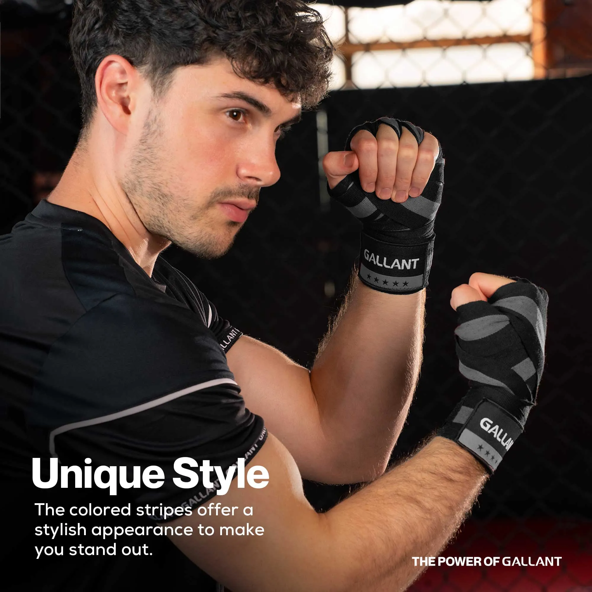 Gallant Heritage Boxing Hand Wraps - Black - Boxing Wrist Wraps