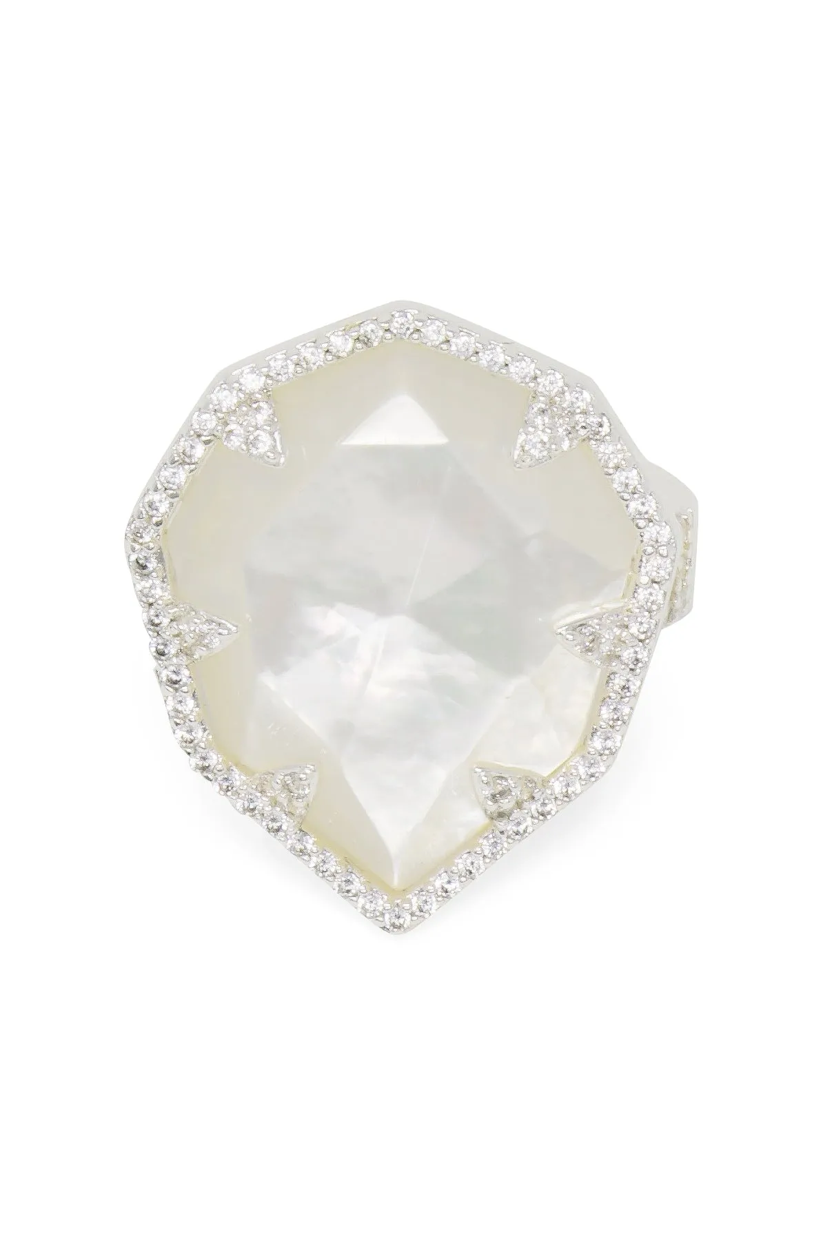 Geo Mother of Pearl Statement Ring