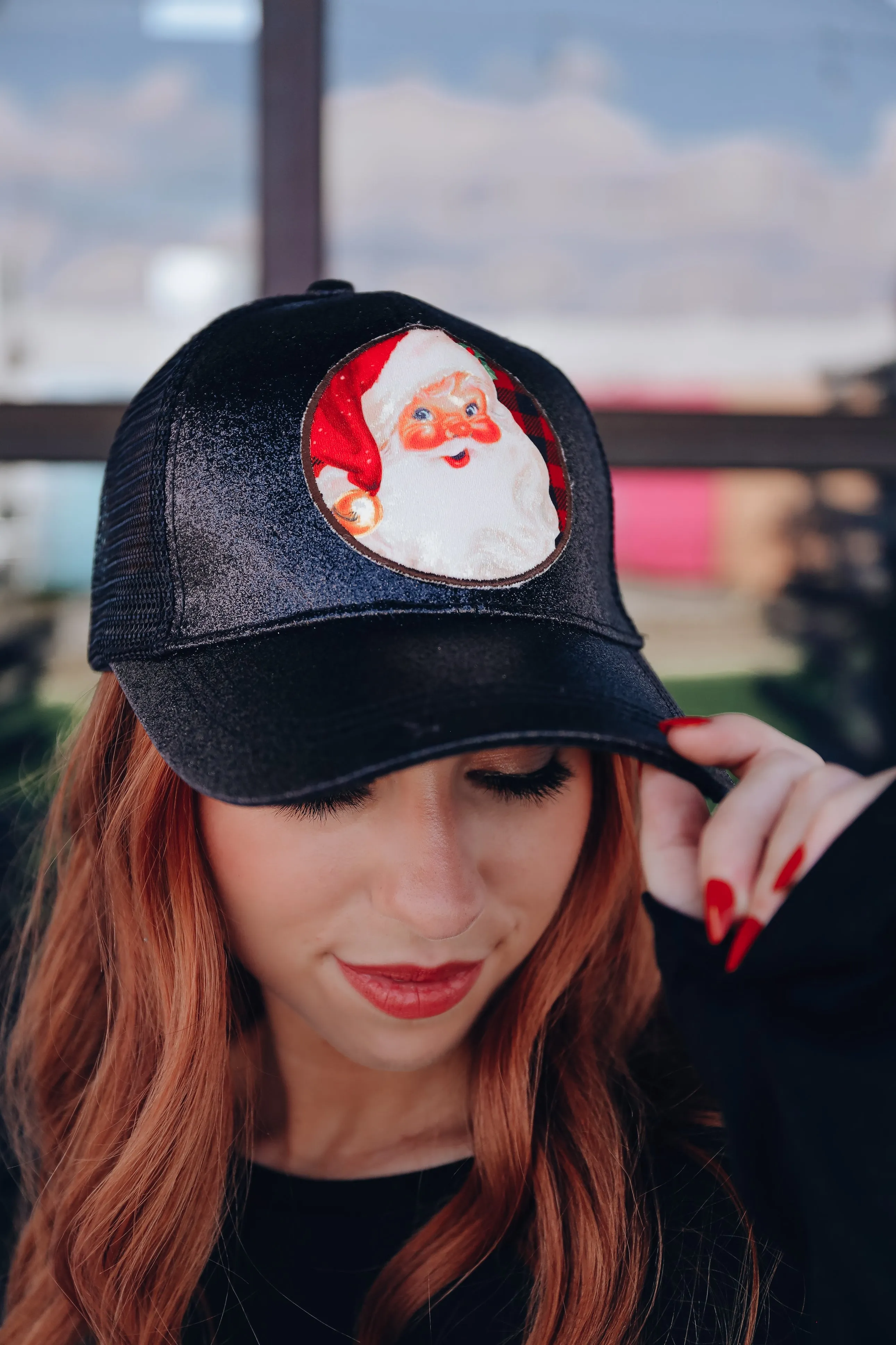 Glitter Classic Santa Christmas Cap