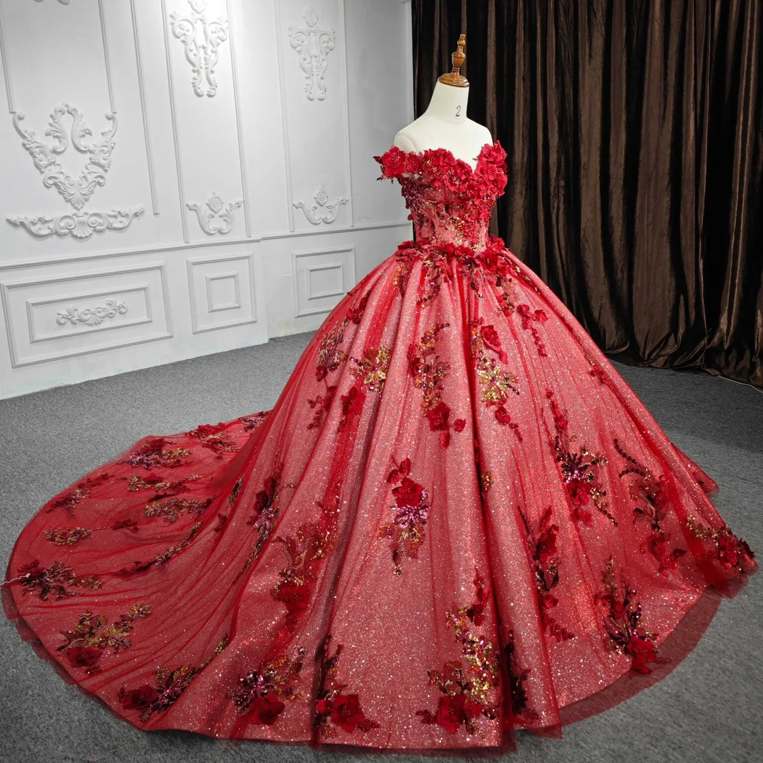 Glitter Party Prom Dresses Sweetheart Sleeveless Ball Gown