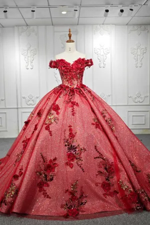 Glitter Party Prom Dresses Sweetheart Sleeveless Ball Gown