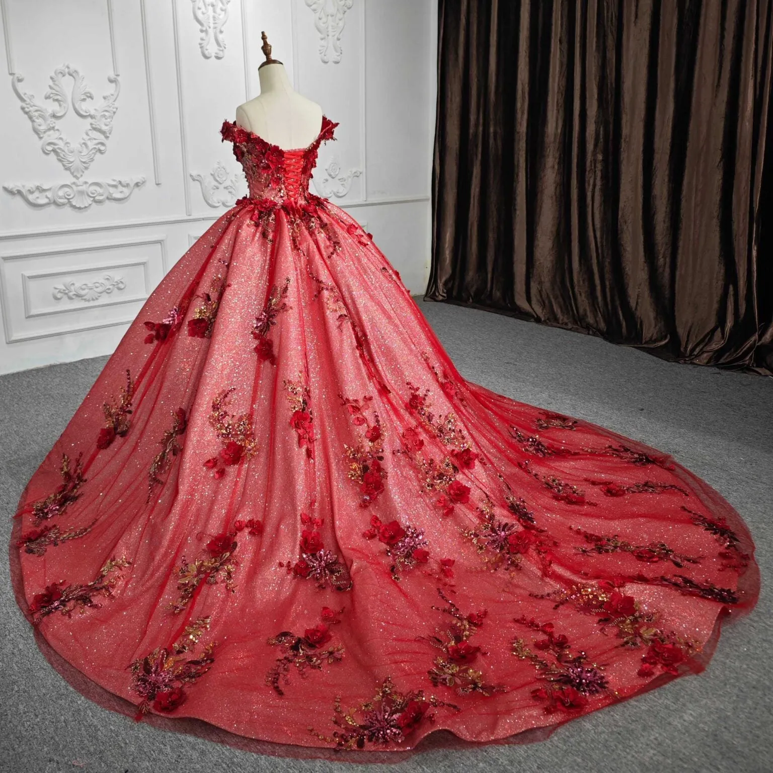 Glitter Party Prom Dresses Sweetheart Sleeveless Ball Gown