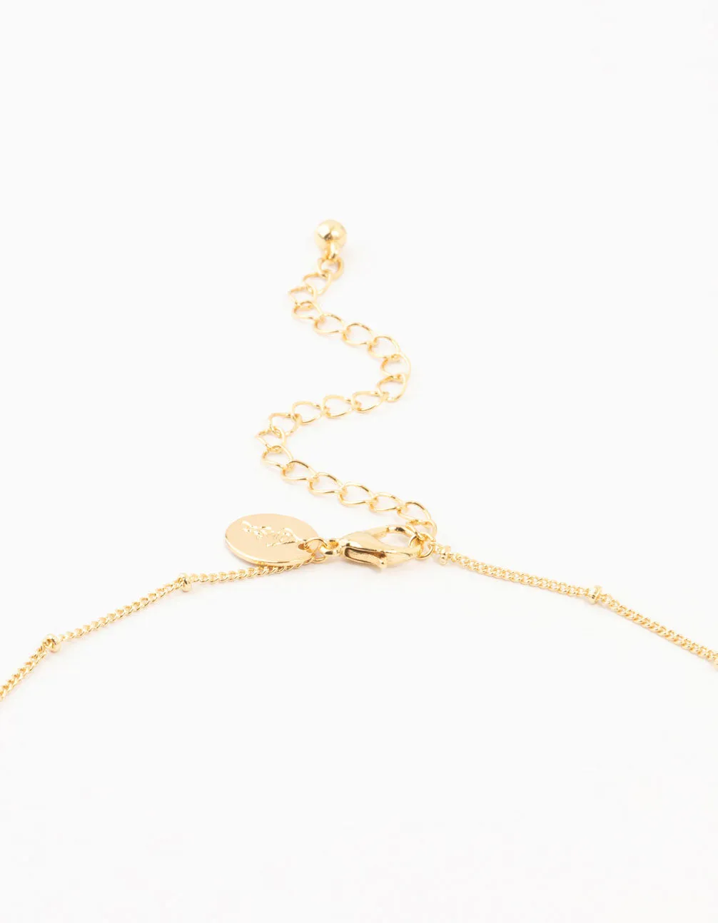Gold Plated Diamante Heart Mary Necklace & Stud Earrings Set