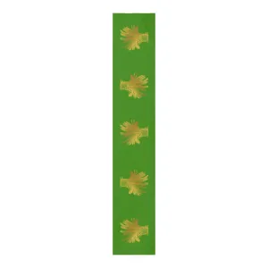Golden Palm Trees Green Table Runner