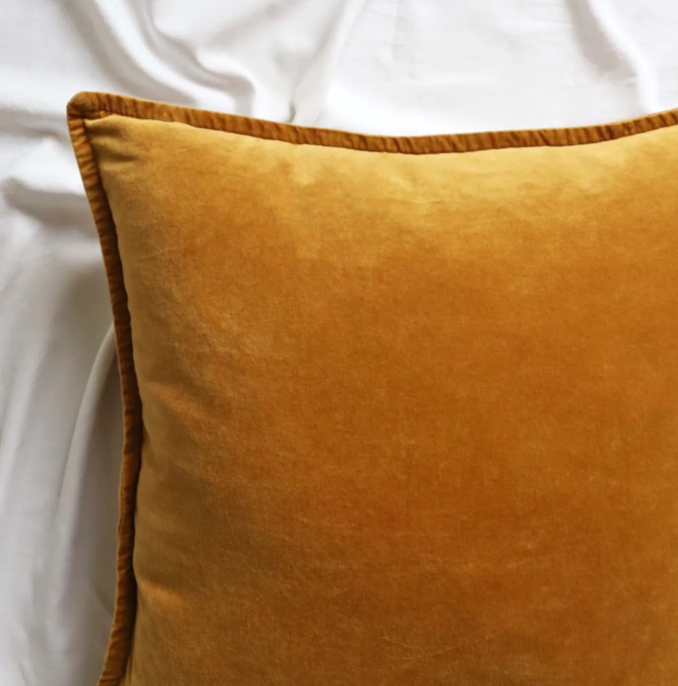 Golden Stone washed velvet Cushion