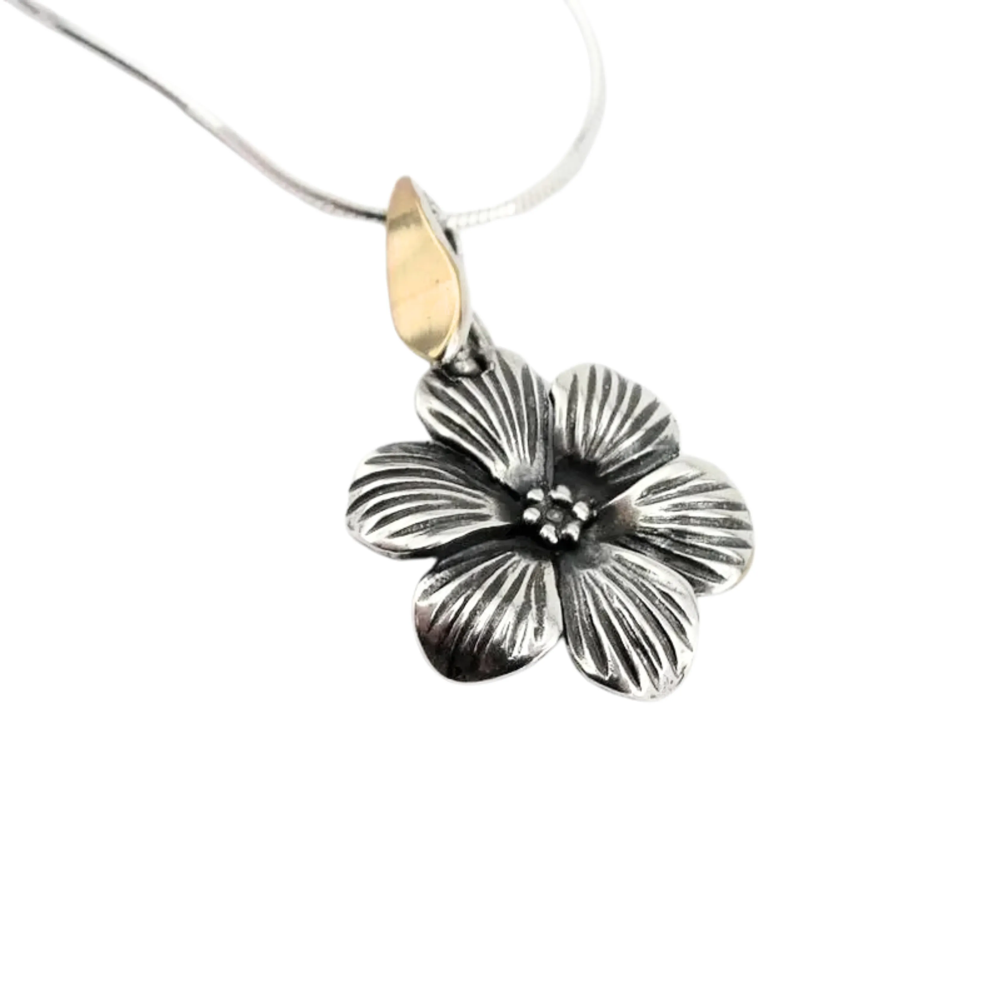 Hadar Designers SET Floral Pendant Earrings Set yellow Gold 925 Silver (MS 1507)py