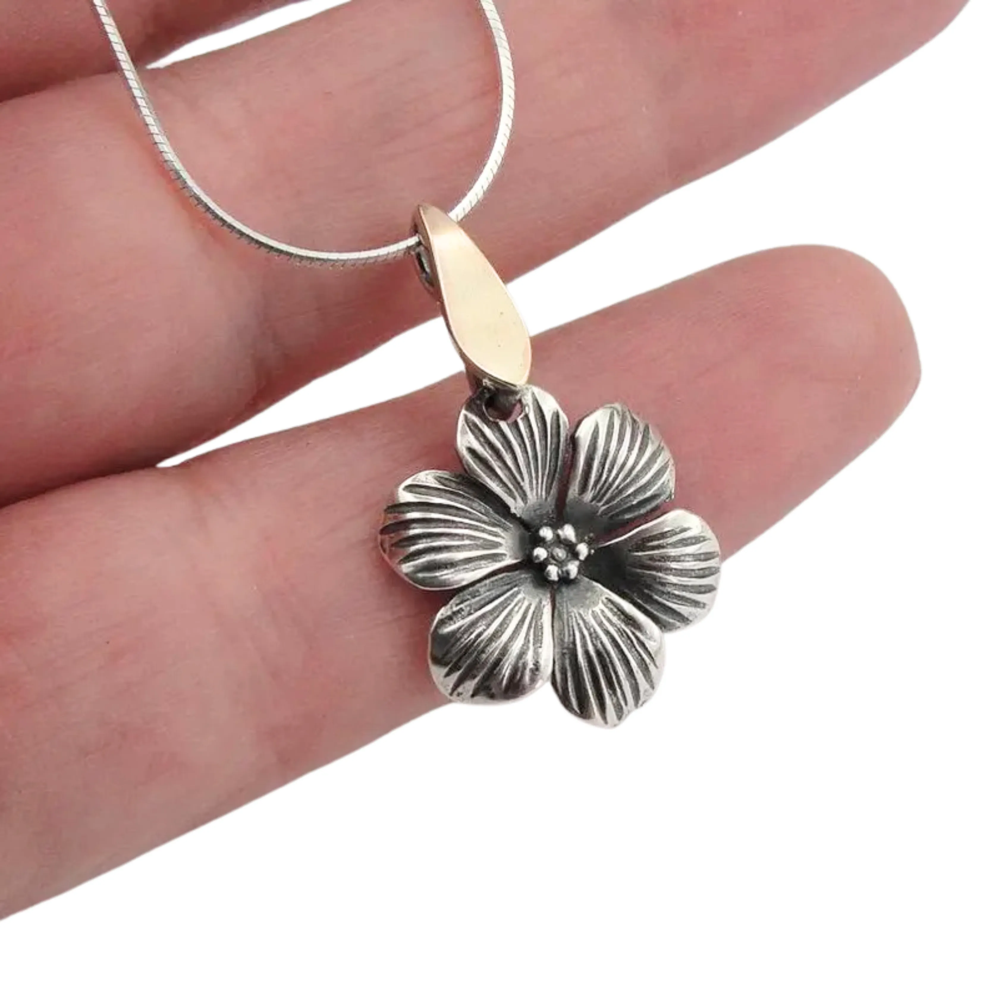 Hadar Designers SET Floral Pendant Earrings Set yellow Gold 925 Silver (MS 1507)py