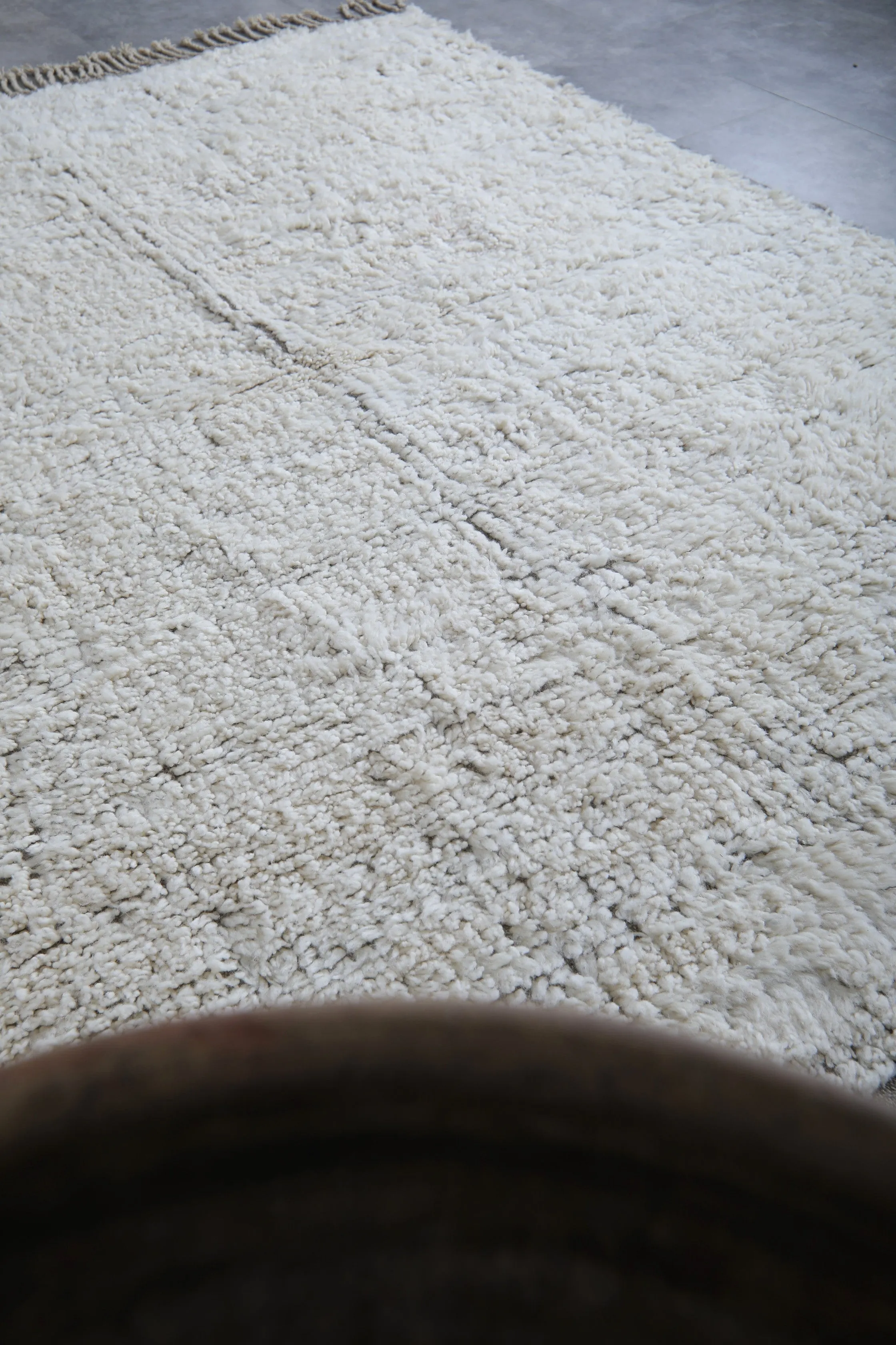 Hand knotted beni ourain rug - Custom Moroccan rug