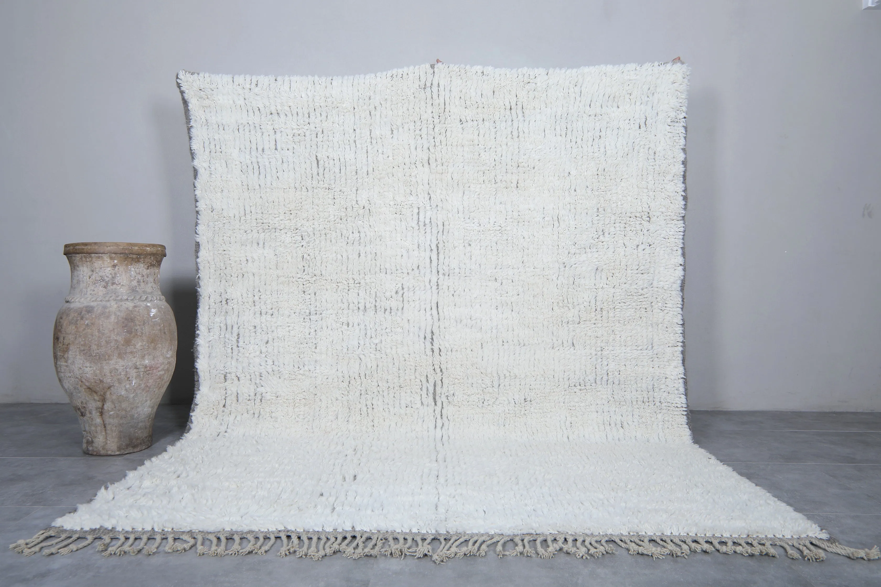 Hand knotted beni ourain rug - Custom Moroccan rug
