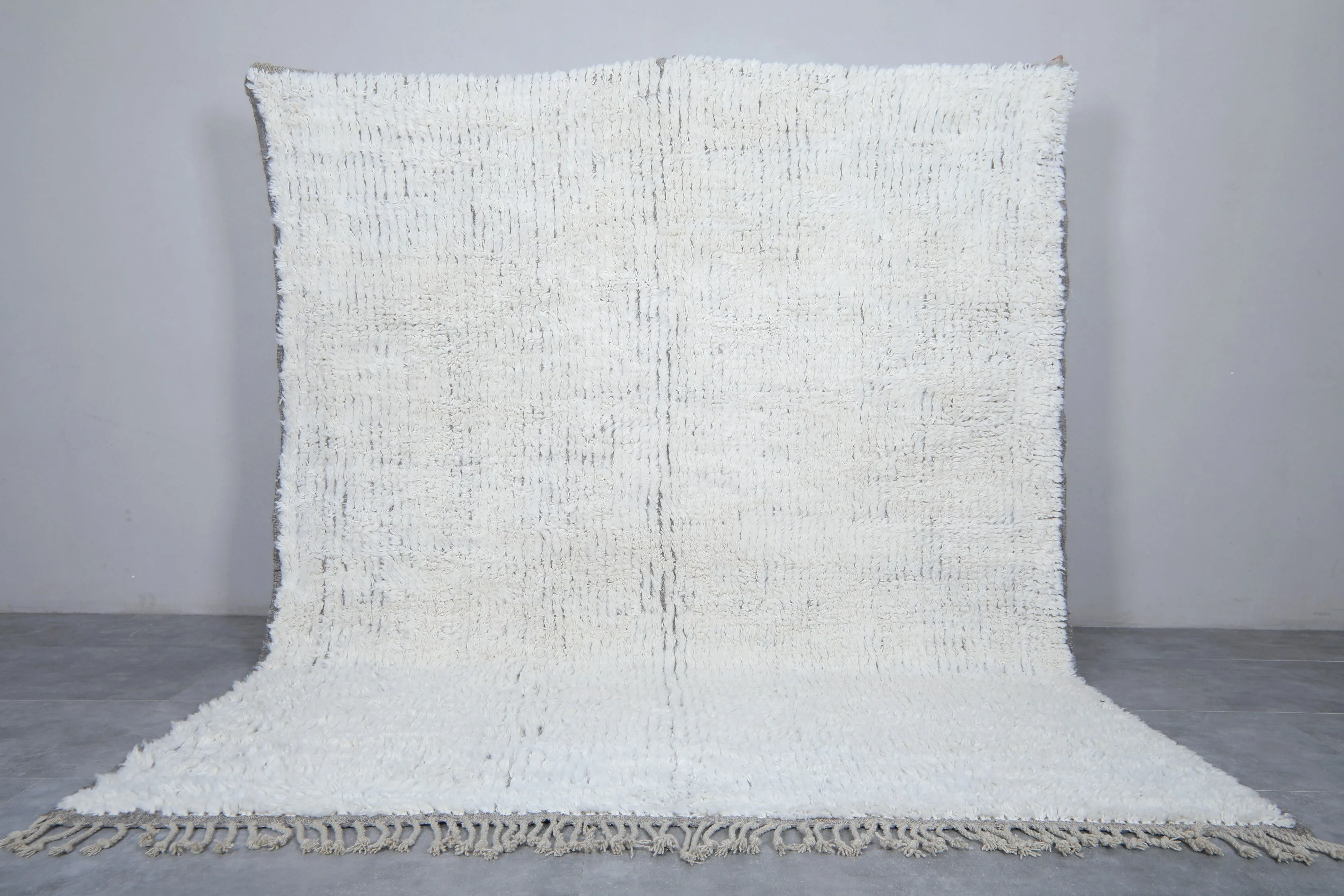 Hand knotted beni ourain rug - Custom Moroccan rug