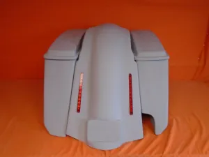 Harley Davidson 5" Softail Heritage Extended Stretched Saddlebags Lids LED Fender Right Cut Out