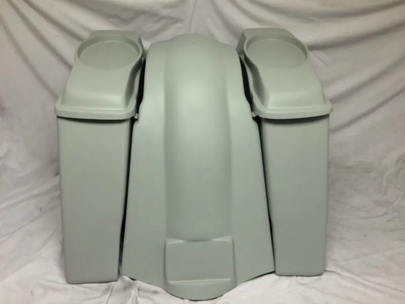 Harley Davidson 6" Heritage Softail Extended Saddlebags 6 x 9 Speaker Lids   Fender No Cutouts