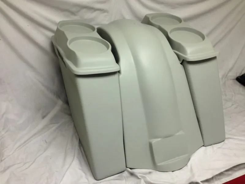 Harley Davidson 6" Heritage Softail Extended Saddlebags 6 x 9 Speaker Lids   Fender No Cutouts
