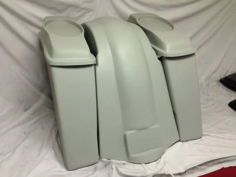 Harley Davidson 6" Heritage Softail Extended Saddlebags 6 x 9 Speaker Lids   Fender No Cutouts