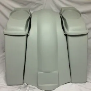 Harley Davidson 6" Heritage Softail Extended Saddlebags 6 x 9 Speaker Lids   Fender No Cutouts