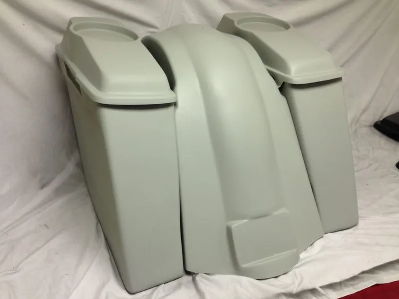 Harley Davidson 6" Heritage Softail Extended Saddlebags 6 x 9 Speaker Lids   Fender No Cutouts